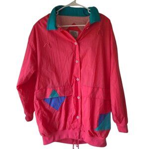 Be In The‎ Current Seen Y2K Retro Jacket L Pink Vintage 90's Jacket Soft
